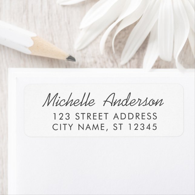 Étiquette Adresse de retour de style minimal tendance modern (En situation)