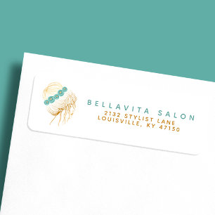 Étiquette Adresse de retour de styliste capillaire Salon sar