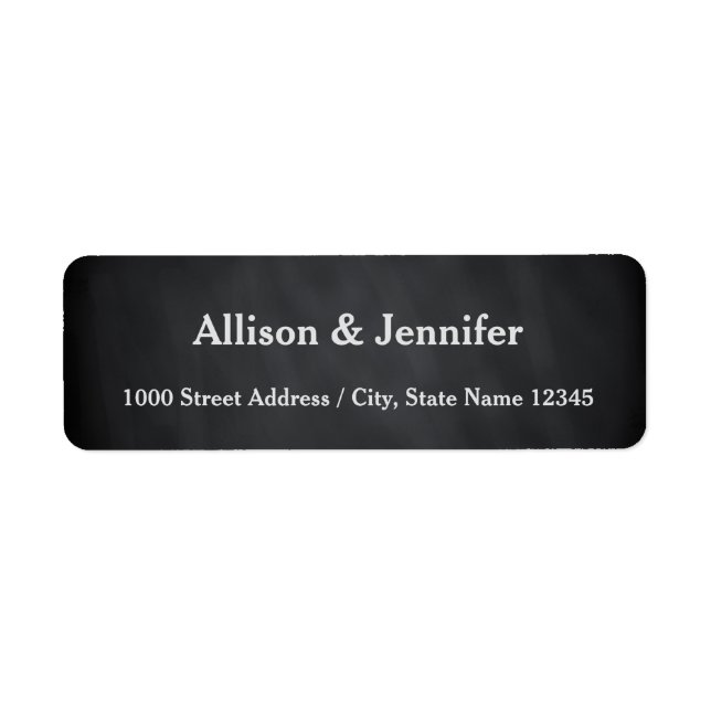Étiquette Adresse de retour de tableau noir vintage (Devant)