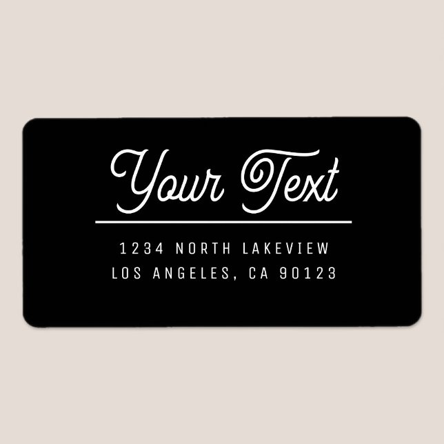 Étiquette Adresse de retour de texte personnalisable (Créateur téléchargé)