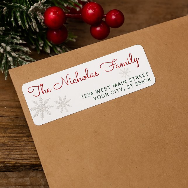 Étiquette Adresse de retour de typographie simple et élégant (Créateur téléchargé)