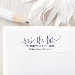 Étiquette Adresse de retour d'enregistrement de mariage chic