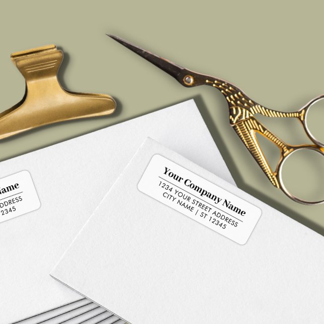 Étiquette Adresse de retour d'entreprise personnalisée simpl (Créateur téléchargé)