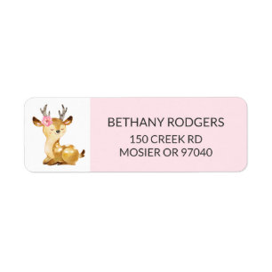 Étiquette Adresse de retour d'enveloppe de baby shower de