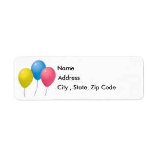 Étiquette Adresse de retour des ballons