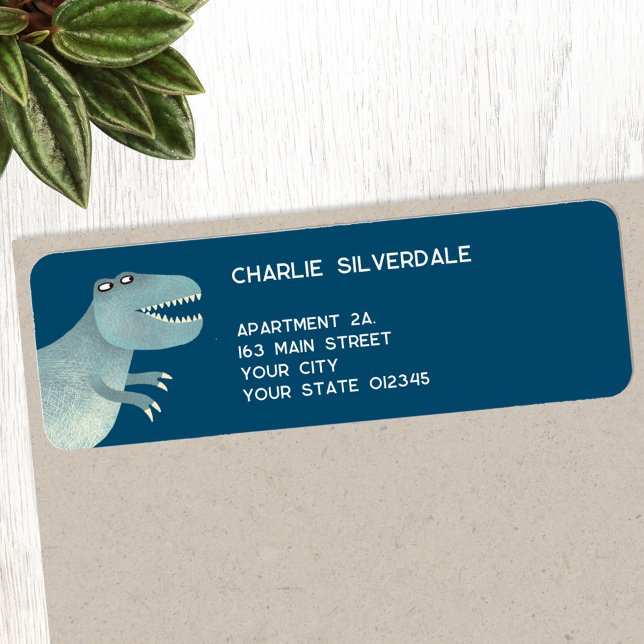 Étiquette Adresse de retour Dinosaur (Créateur téléchargé)