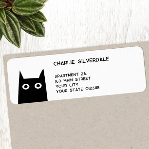 Étiquette Adresse de retour du chat noir