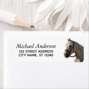 Étiquette Adresse de retour du cheval personnalisé tendance