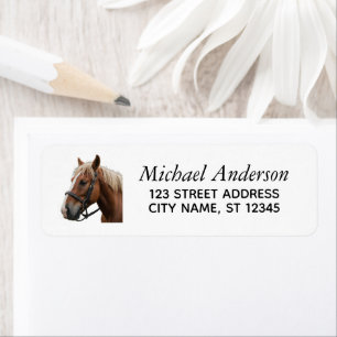 Étiquette Adresse de retour du cheval personnalisé tendance
