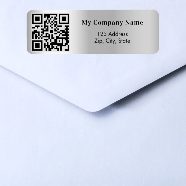 Étiquette Adresse de retour du code qr de l'entreprise Silve (Créateur téléchargé)