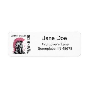 Étiquette Adresse de retour du guerrier du cancer du sein