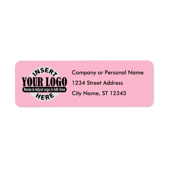 Étiquette Adresse de retour du logo de l'entreprise (Devant)