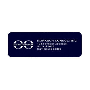 Étiquette Adresse de retour du logo de l'entreprise Marine B