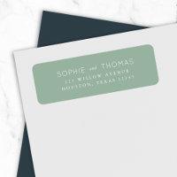 Adresse de retour du Mariage Light Sage
