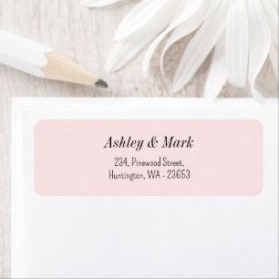 Étiquette Adresse de retour du Mariage rose