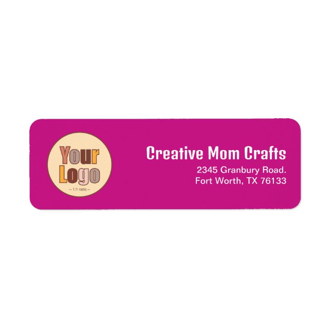 Étiquette Adresse de retour du Modèle du logo commercial min (Devant)