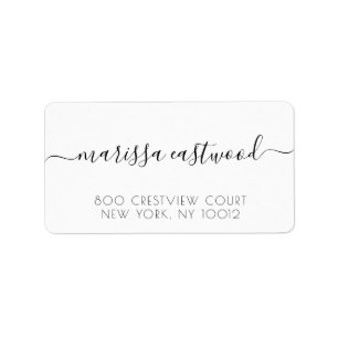 Étiquette Adresse de retour du nom de signature du script