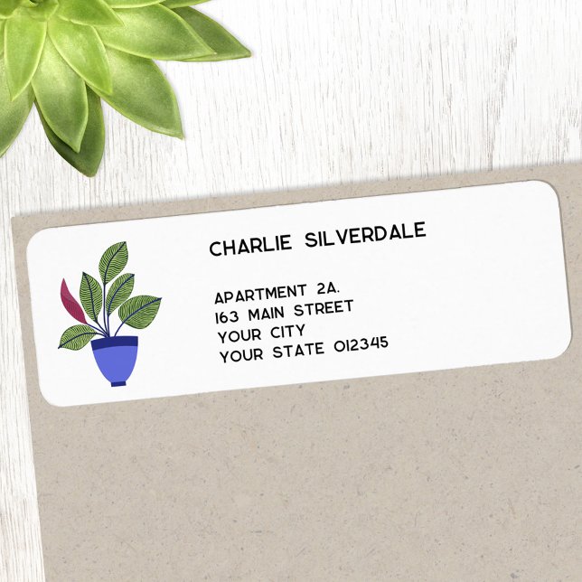 Étiquette Adresse de retour du plante (Créateur téléchargé)