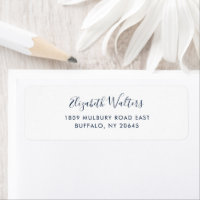Adresse de retour élégante de script Cursive moder