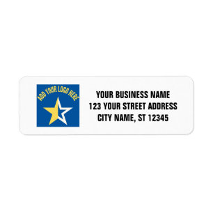 Étiquette Adresse de retour entreprise   Logo personnalisé p