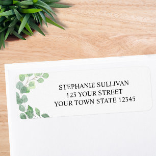 Étiquette Adresse de retour Eucalyptus