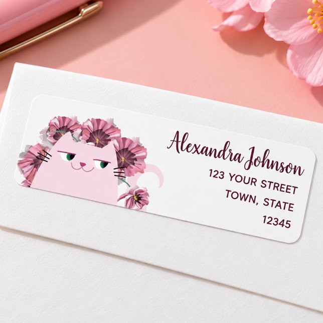 Étiquette Adresse de Retour Féminine Mignonne (Créateur téléchargé)