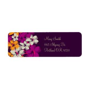 Étiquette "Adresse de retour" Fleurs & Fils Plum Purple