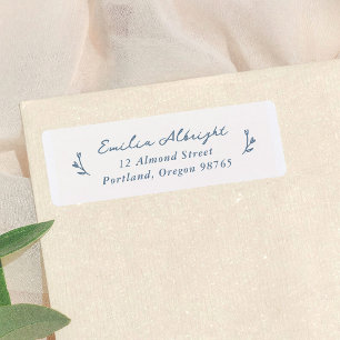 Étiquette Adresse de Retour Florale Vintage Fantaisiste