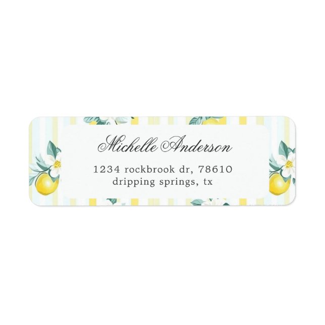 Étiquette Adresse de retour florale vintage Shabby Chic au c (Devant)