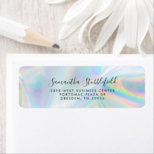 Étiquette Adresse de retour Holographique personnalisée de s