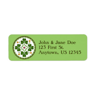 Étiquette Adresse de retour Label - Irish Good Luck Hex