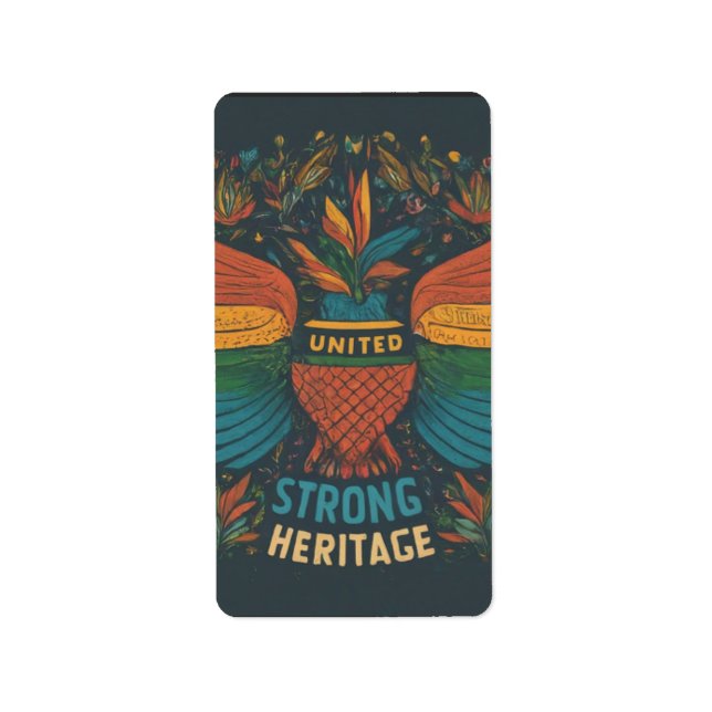 Étiquette Adresse de retour Label "United Pride Strong Herit (Devant)