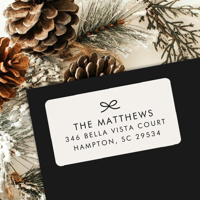 Étiquette Adresse de retour minimale à main tirée par la mai (Créateur téléchargé)