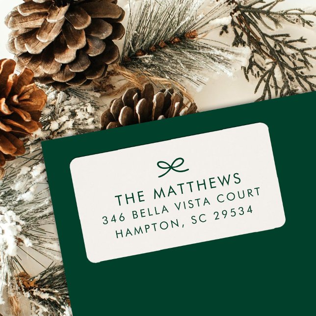 Étiquette Adresse de retour minimale à main tirée par la mai (Créateur téléchargé)