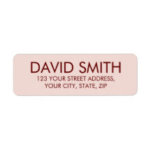 Adresse de retour moderne et minimaliste personnal