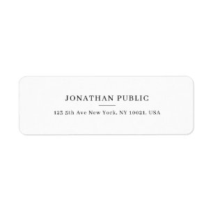 Étiquette Adresse de retour moderne Modèle de conception sim
