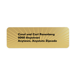 Étiquette Adresse de retour Movie Star Label Gold
