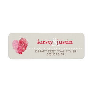 Étiquette ADRESSE DE RETOUR PERSONNALISÉE mignonne empreinte