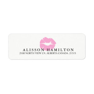 Étiquette Adresse de retour personnalisée par rose de