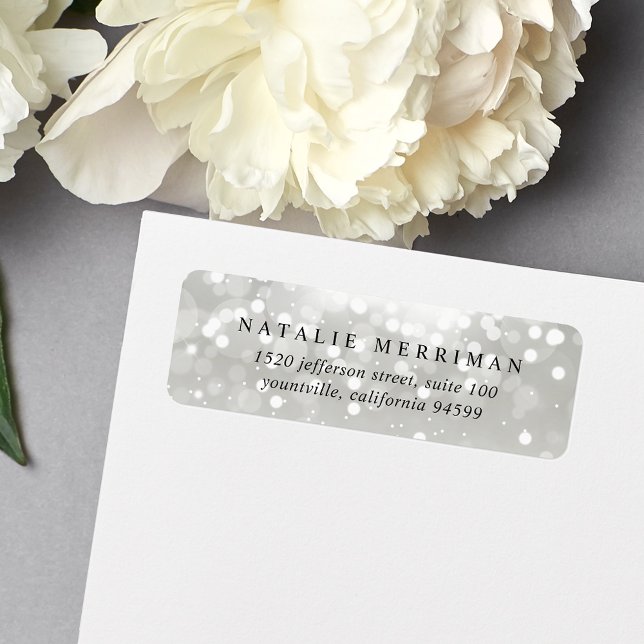 Étiquette Adresse de retour Platinum Glow (Créateur téléchargé)