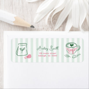 Étiquette Adresse de Retour pour Baby Shower de Mariée au Ma