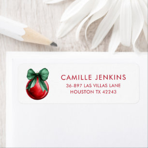 Étiquette Adresse de retour pour Baby Shower de Noël