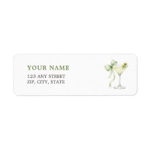 Étiquette Adresse de Retour pour Baby Shower : Un Tini Class