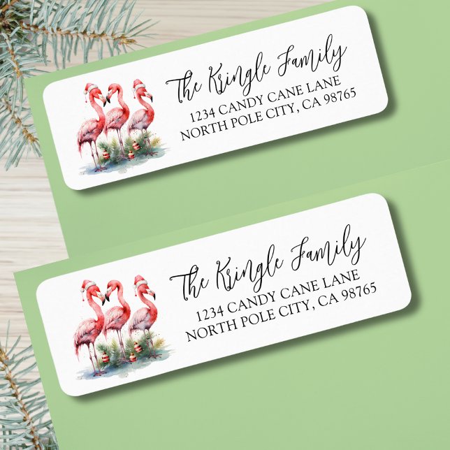 Étiquette Adresse de Retour pour Noël Tropical (Tropical Christmas Return Address label )