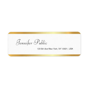 Étiquette Adresse de retour propre de manuscrit manuscrit