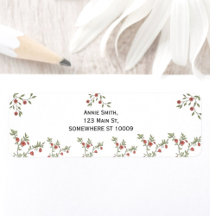 Adresse de retour Rustique personnalisée Label Flo