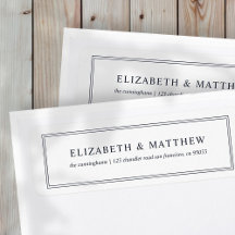 Adresse de retour simple et moderne