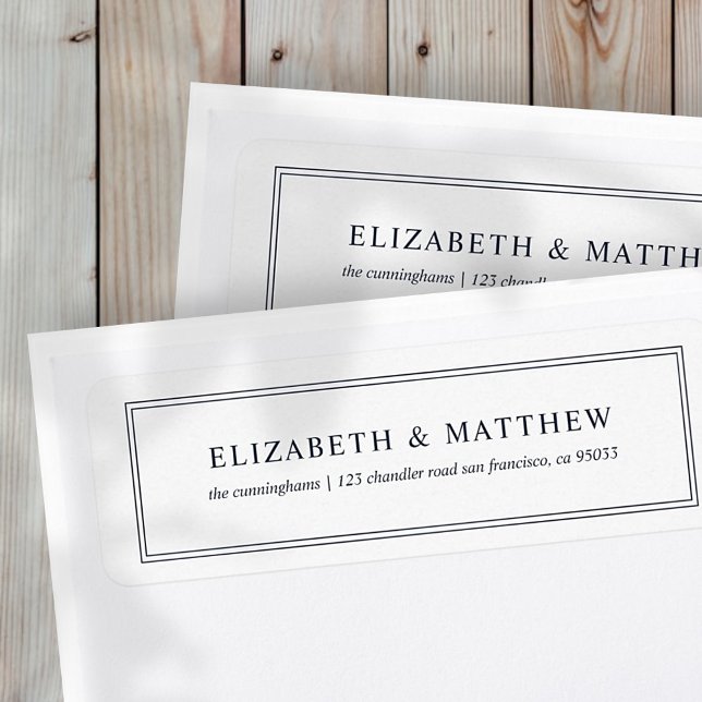 Étiquette Adresse de retour simple et moderne (Créateur téléchargé)