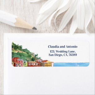 Étiquette Adresse de retour sur la côte de la Riviera italie