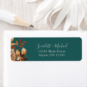 Étiquette Adresse de Retour Vert Bleuâtre